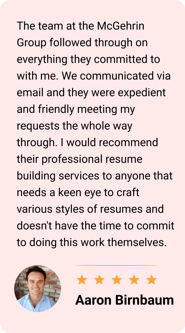 Client testimonial